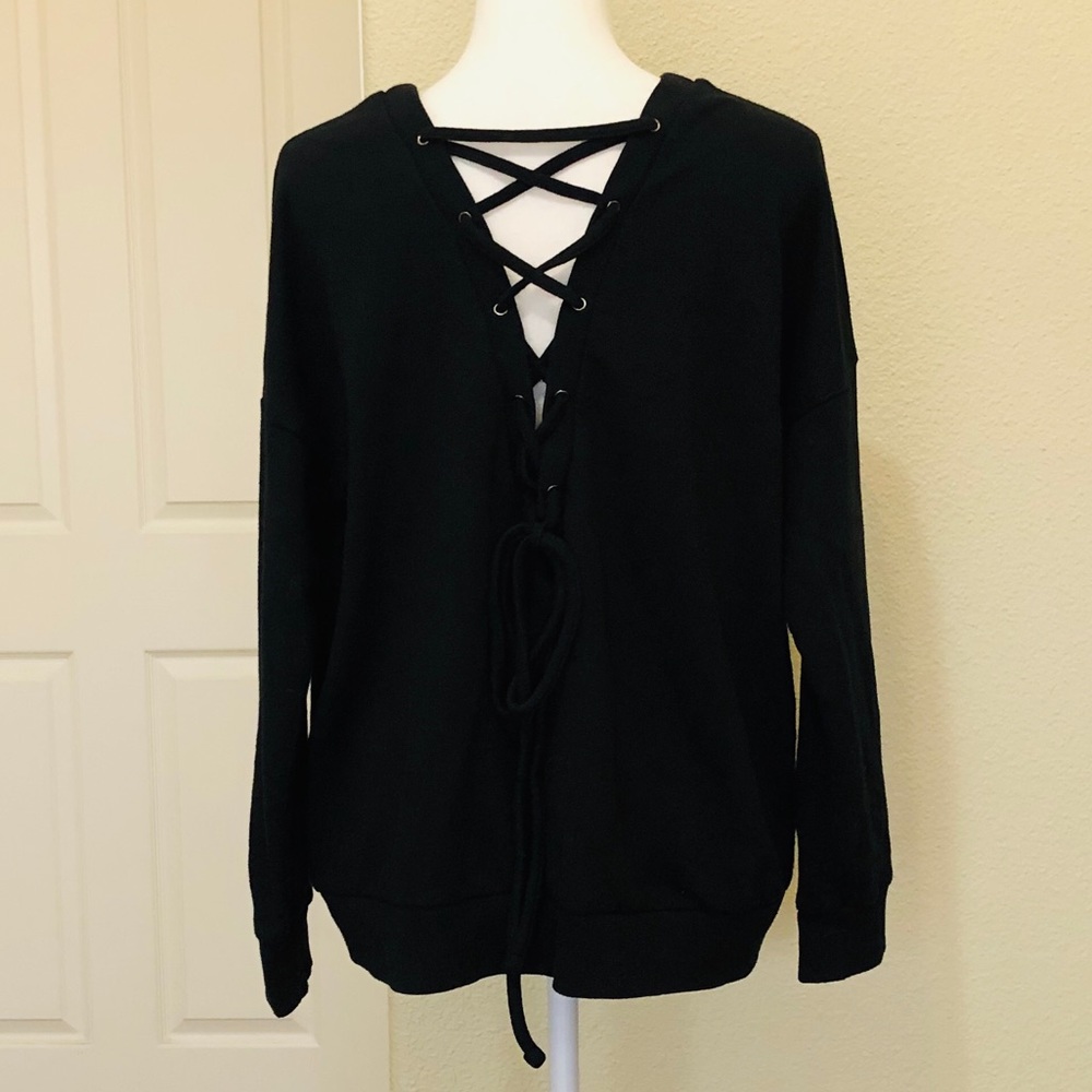 Forever 21 back strings sweatshirt